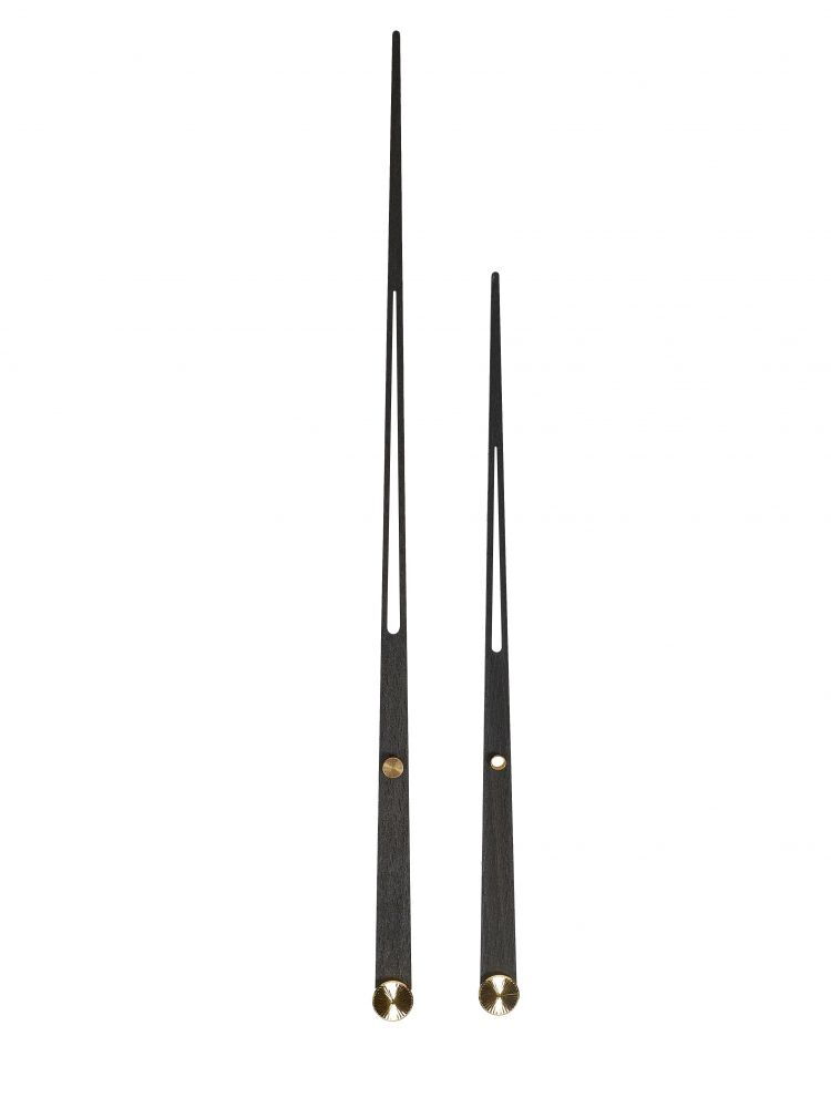 Стрелки для часов 9002B 310/185 мм., шпон, черный