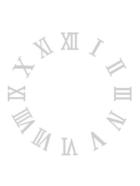 Цифры для часов 033 50 мм., акрил, белый